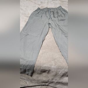 Quince Womens Gray/green Drawstring Tencel Pants Size Large
